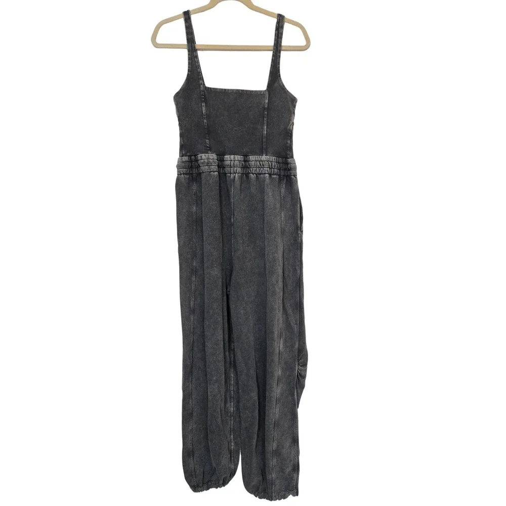 Free People Inbound Stretch Cotton Jumpsuit Washed Gray Size M NWOT $128